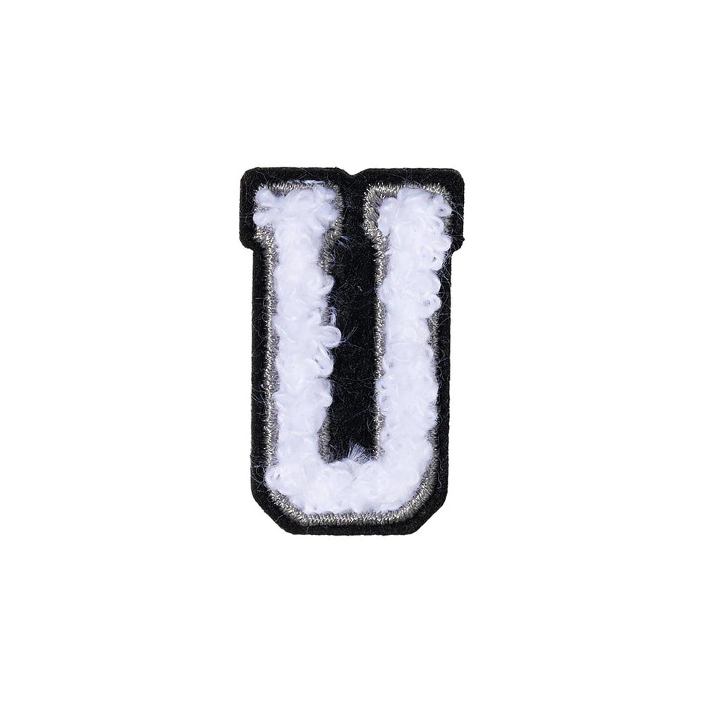 Letter U Patch - U Black/White