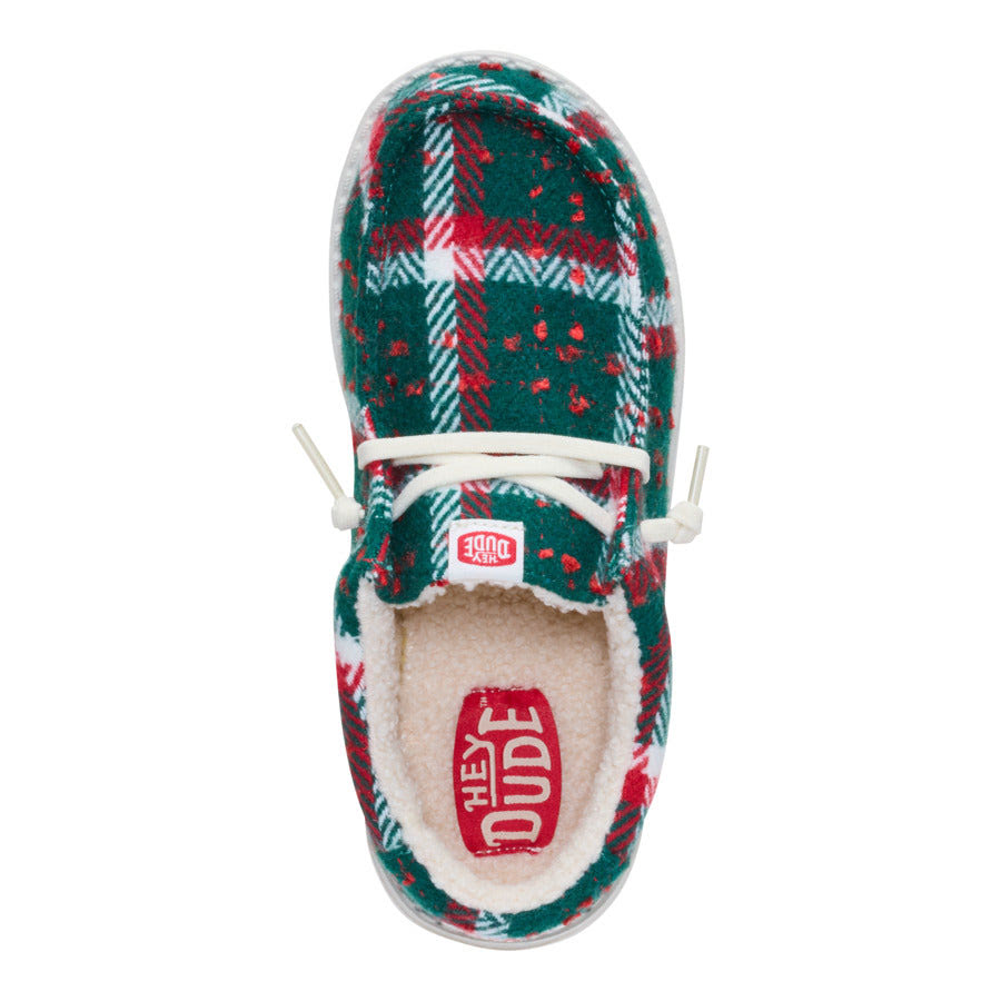 Wally Youth Confetti Plaid Cozy - Red/Green/Multi