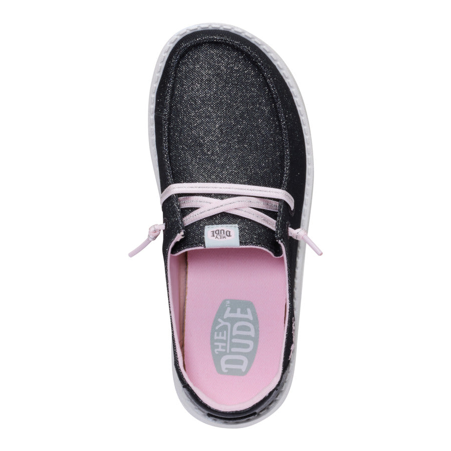 Wendy Youth Shimmer Flower - Charcoal