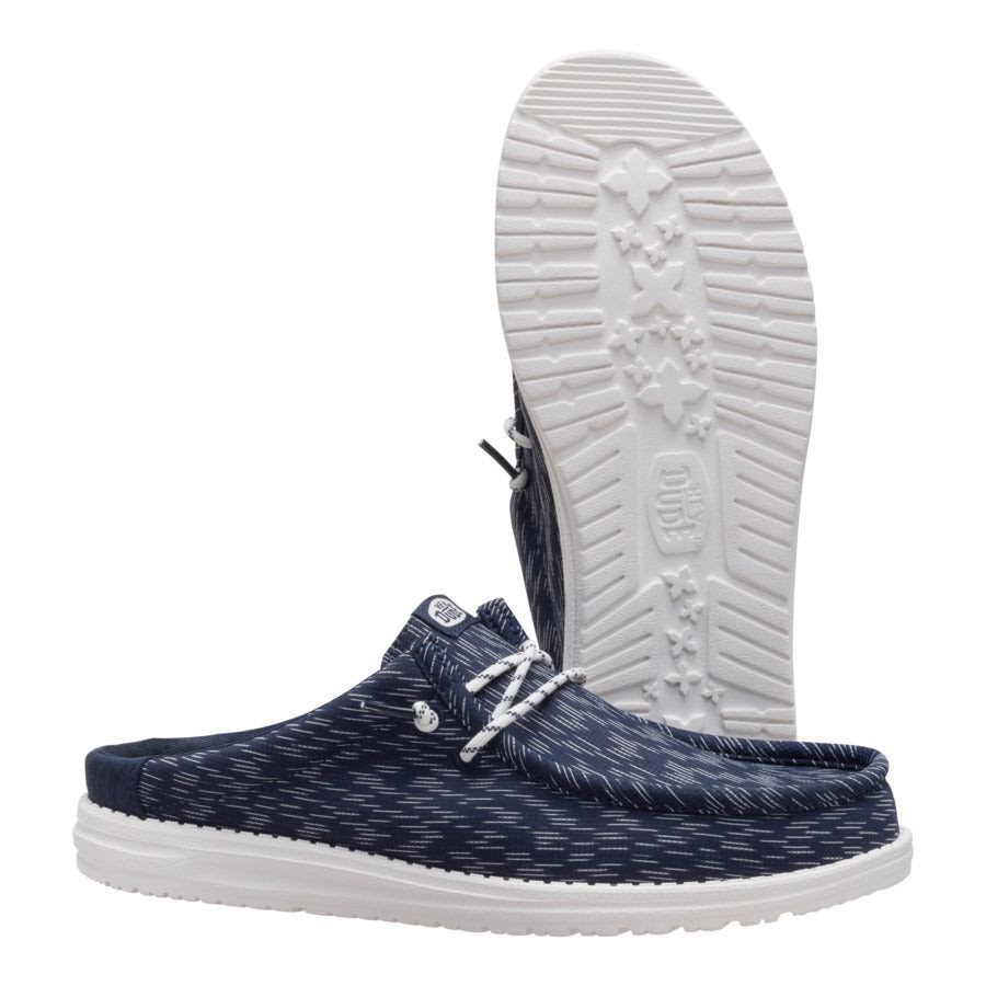 Wally Slip Jersey Jacquard - Navy Blazer/White