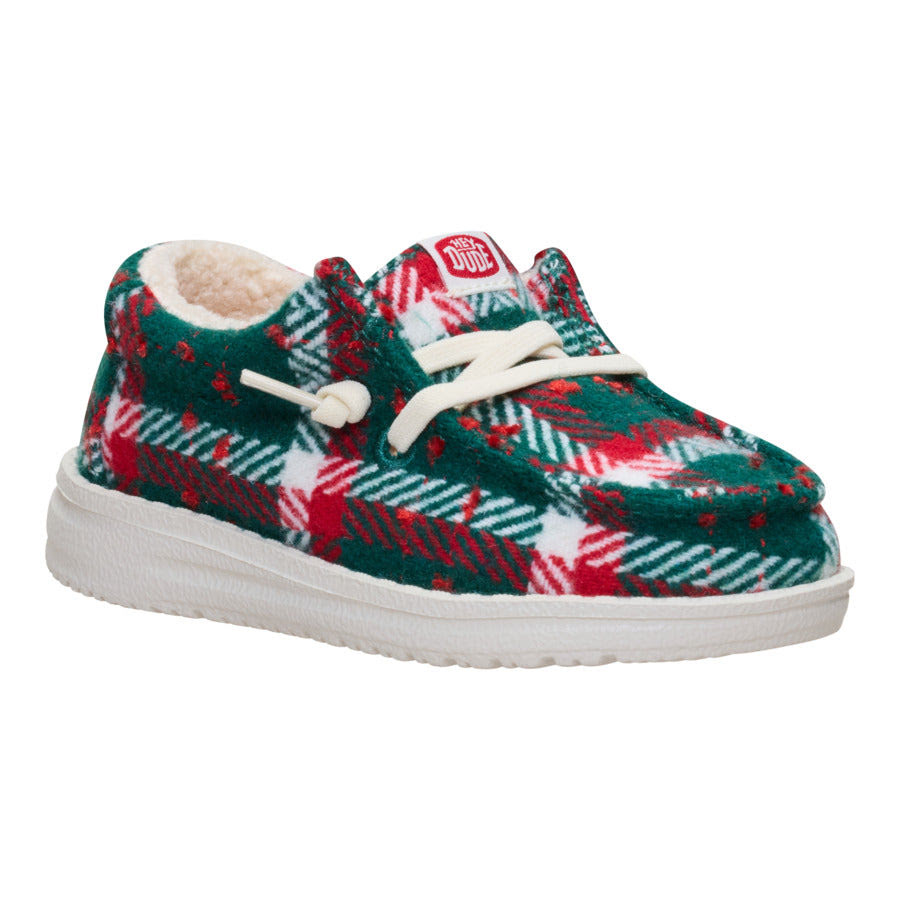 Wally Toddler Confetti Plaid Cozy - Red/Green/Multi