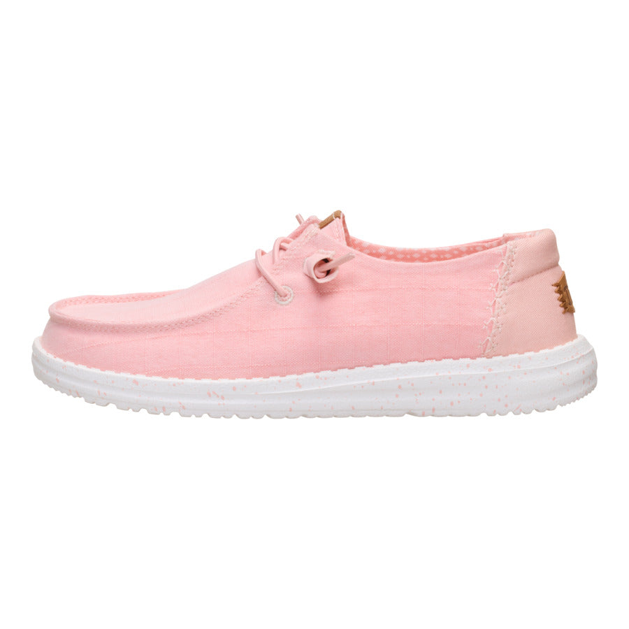 Wendy Chambray Grid - Pale Pink