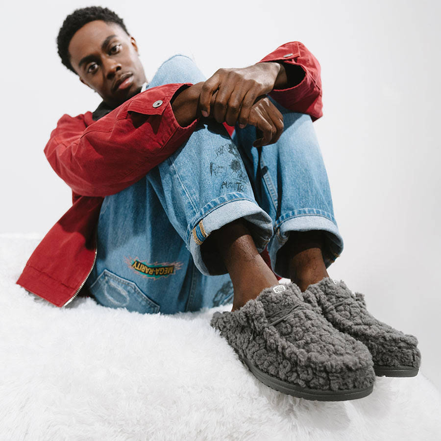 Wally Slipper - Cozy Granite Grey