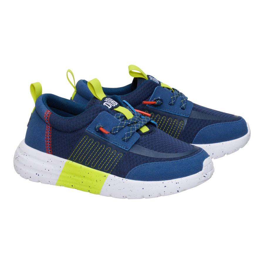 Sirocco Play Youth Sport Stripe - Navy/Lime