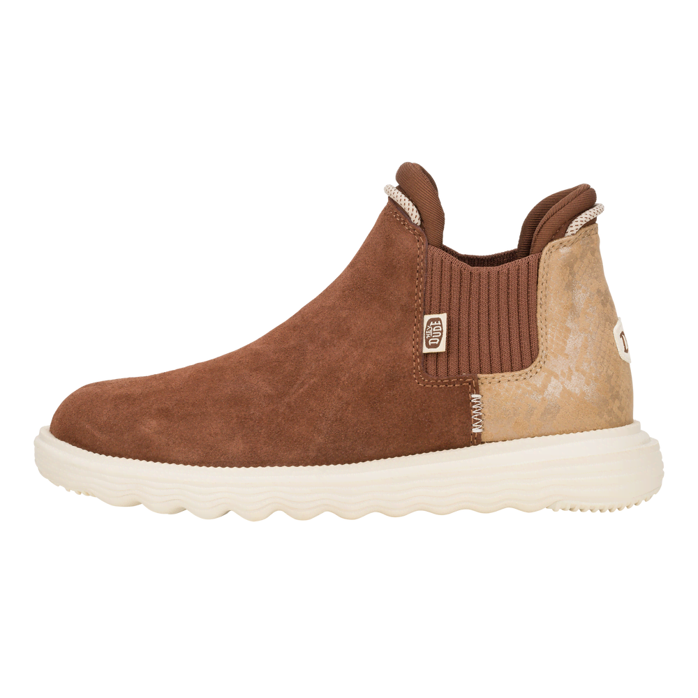 Branson Womens Suede Novelty - Brown/Snake