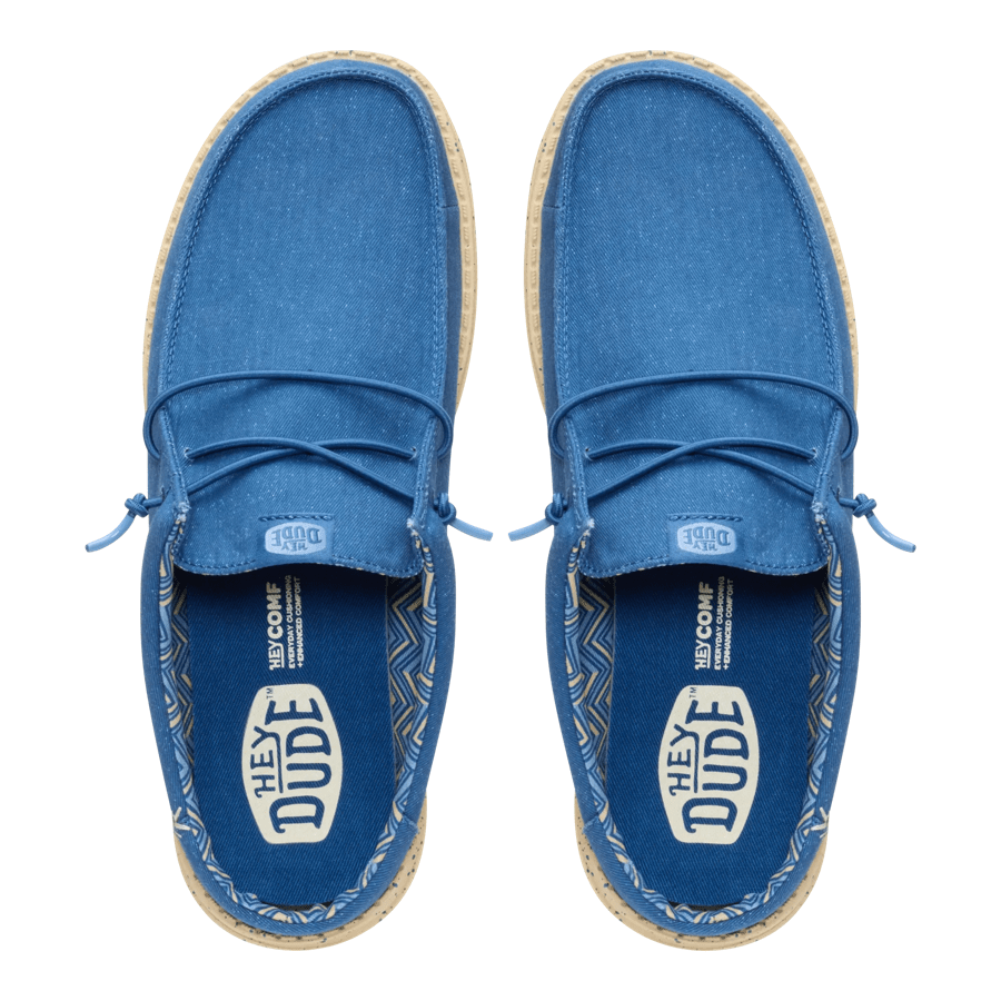 Wally Slip Stretch Canvas - Ensign Blue/Boulder Tan