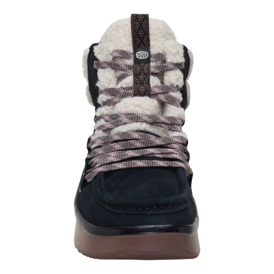 Wendy Peak Apres Suede Cozy Stitch - Black/Tan