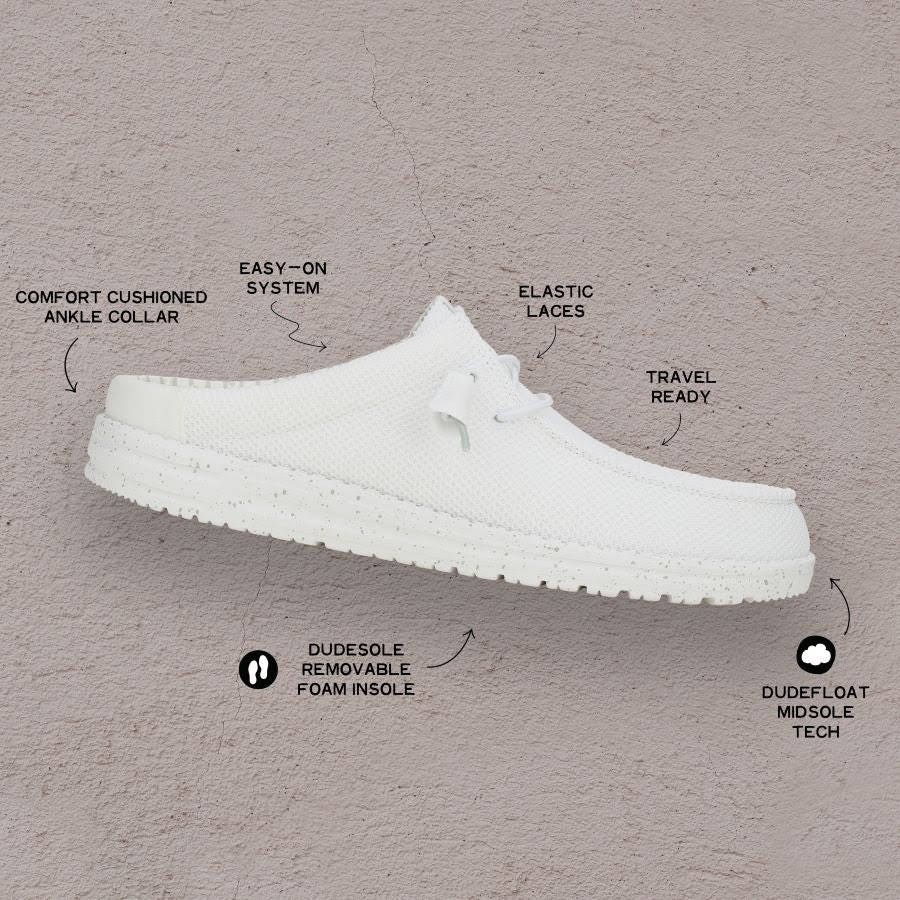 Wally Slip Stretch Sox - White