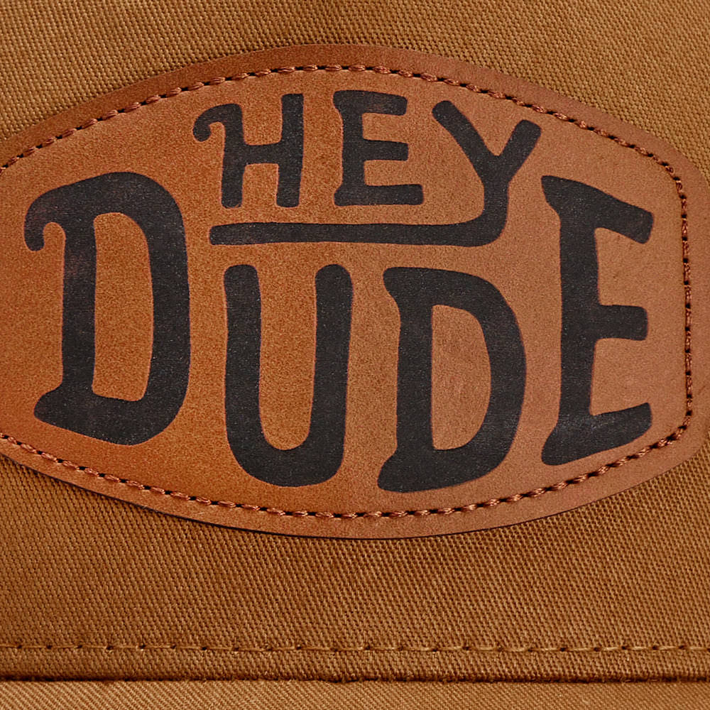 Leather Buckle Patch Trucker - Coyote Brown