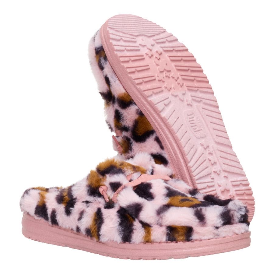 Wendy Slipper Leo Fur - Pink/Multi