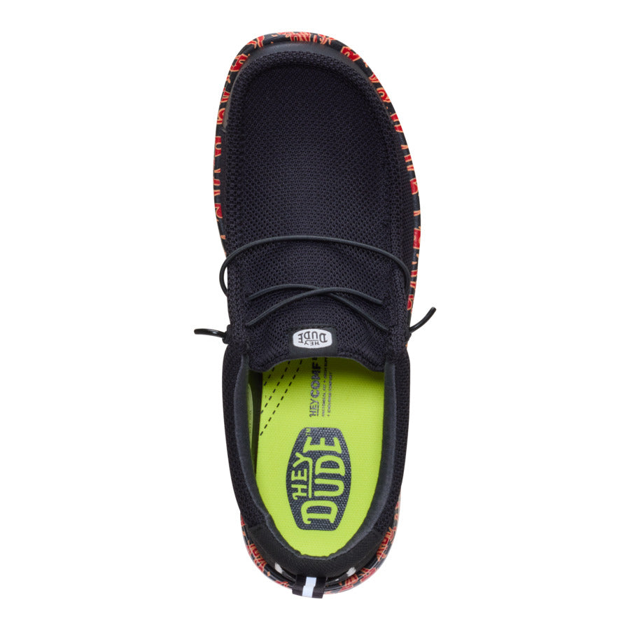 Wally Work CE Flames Slip Resistant - Black/Salsa Red