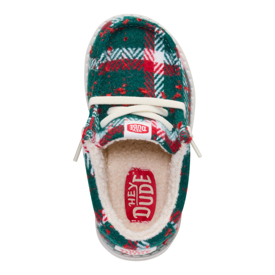 Wally Toddler Confetti Plaid Cozy - Red/Green/Multi