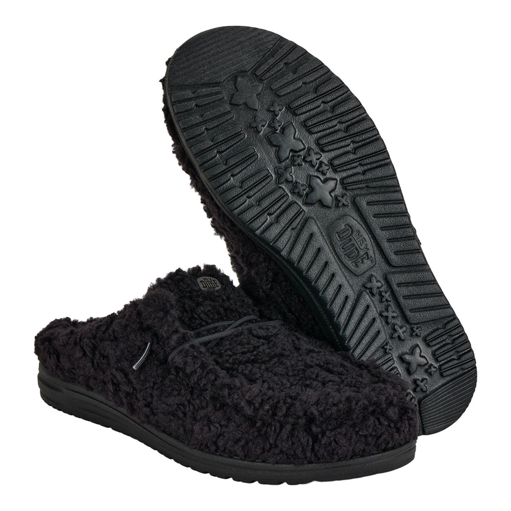 Wally Slipper - Cozy Black/Black