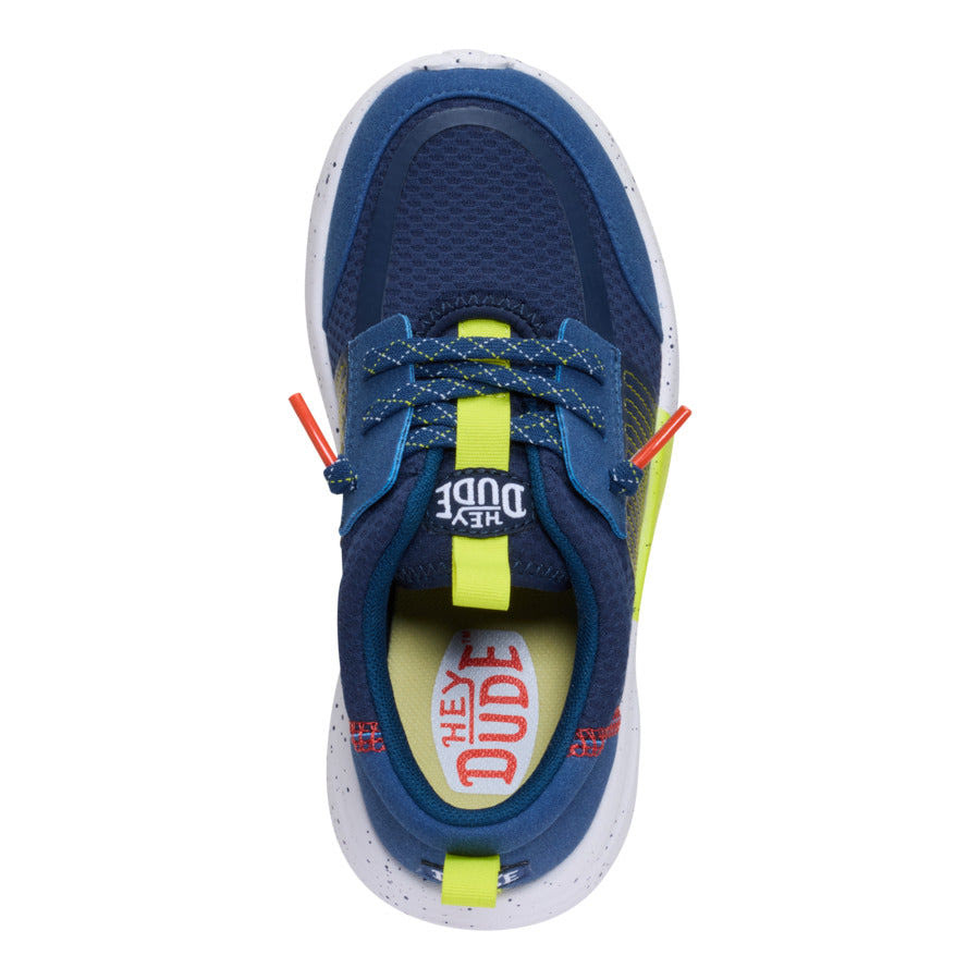 Sirocco Play Youth Sport Stripe - Navy/Lime
