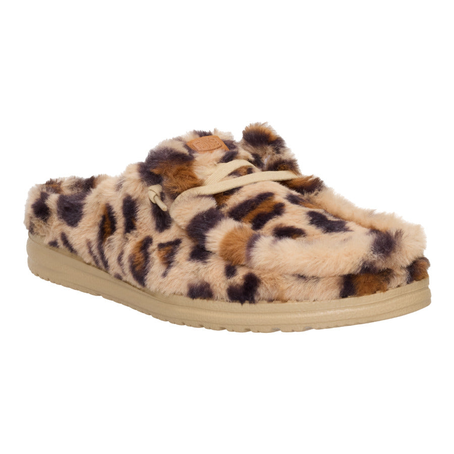 Wendy Slipper Leo Fur - Tan/Multi