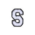 Letter S Patch - S Black/White