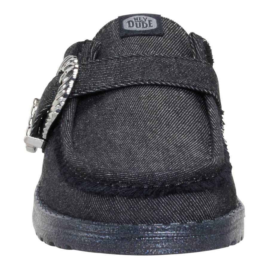 Wendy Slip Buckle Denim - Black/Black